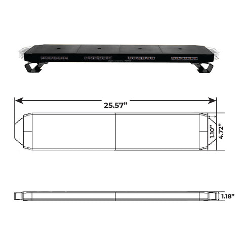 Putco 24in Hornet Light Bar - (Amber) LED Stealth Rooftop Strobe Bar - 950124