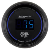Autometer Cobalt Digital 52.4mm Black Programmable Empty-Full Range Fuel Level Gauge - 6910