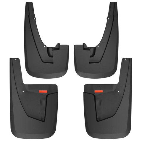 Husky Liners 19-22 RAM 2500/3500 w/o OEM Fender Flares Custom Front & Rear Mud Guard Set - Black - 58046