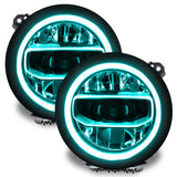 Oracle Jeep Wrangler JL/JT RGB+W Headlight DRL Kit - ColorSHIFT w/ Simple Controller - 1346-504