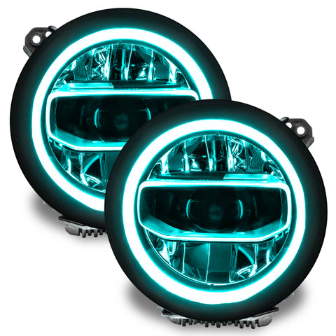 Oracle Jeep Wrangler JL/JT RGB+W Headlight DRL Kit - ColorSHIFT w/ Simple Controller - 1346-504