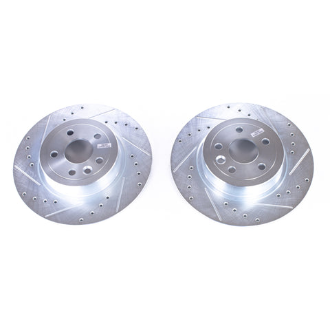 Power Stop 16-18 Land Rover Range Rover Evoque Rear Evolution Drilled & Slotted Rotors - Pair - EBR1654XPR
