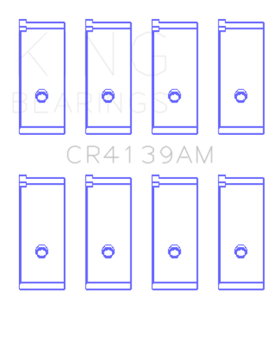 King Honda 91CI/1.5L D15A2/D15A3/D15B1/D15B2/D15B7/D15B8/D15Z1 (Size +0.50) Rod Bearing Set - CR4139AM0.5