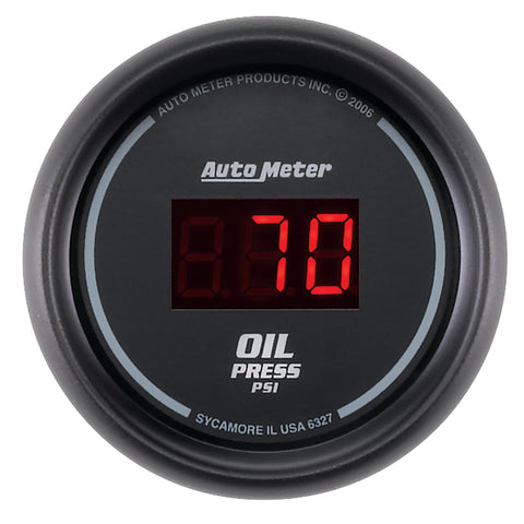Autometer Black 0-100 psi Digital Oil Pressure Gauge - 6327