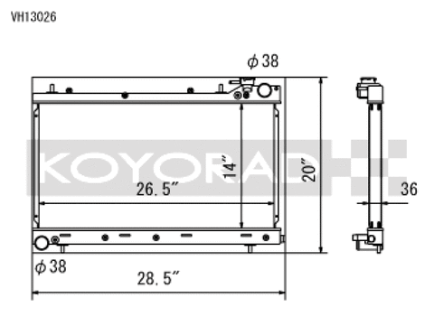 Koyo 04-08 Subaru Forester XT 2.5L Turbo (MT) Radiator - VH13026