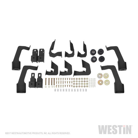 Westin 14-18 Chevrolet Silverado 1500 DC 6.5ft Bed HDX Drop W2W Nerf Step Bars - Tex. Blk - 56-534595
