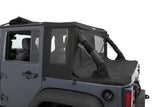 Bestop 07-18 Jeep Wrangler JK 4-Door Halftop Conversion Kit (Premium Black Twill) - 80103-17