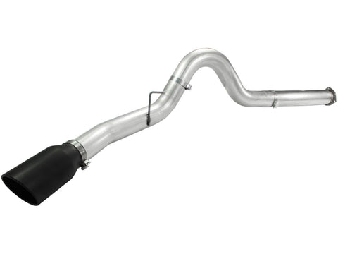 aFe Atlas 5in DPF-Back Aluminized Steel Exh Sys Ford Diesel Trucks 11-14 v8-6.7L td wrinkled blk tip - 49-03055-B