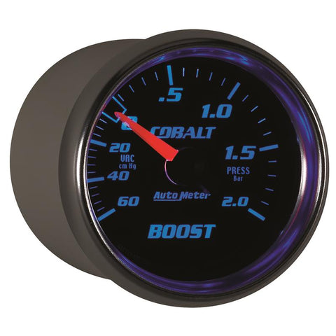 Autometer Cobalt 52mm 2 BAR Mechanical Boost Gauge - 6103-M