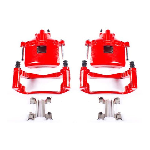 Power Stop 2004 Pontiac Grand Prix Front Red Calipers w/Brackets - Pair - S5034A