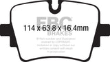 EBC 14+ Jaguar F-Type (Cast Iron Rotors Only) 5.0 Supercharged (490) Redstuff Rear Brake Pads - DP32192C
