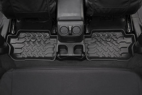 Bestop 18-26 Jeep Wrangler JL 2-Door Rear Floor Mats (Black) - 51516-01