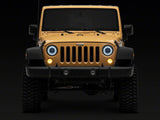 Raxiom 07-18 Jeep Wrangler JK Axial Series 7-In Dragon Eye LED Headlights- Blk Housing (Clear Lens) - J167194