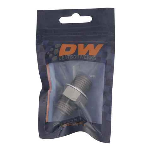 DeatschWerks 6AN ORB Male To 14 X 1.5 Metric Male (Incl O-Ring and Crush Washer) - 6-02-0603