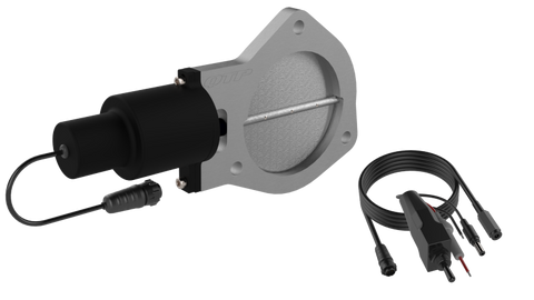 QTP 4in Bolt-On QTEC Electric Cutout Valve w/Flange - Single - QTEC40F