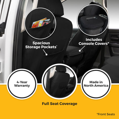 Covercraft 24-25 Jeep Wrangler Buckets Carhartt Super Dux Precision Fit Custom Front Row Seat Cover - GTJ4551ABCOBK