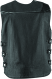 River Road Plains Leather Vest Black - Small - 094405