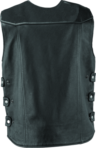 River Road Plains Leather Vest Black - Small - 094405