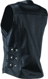 River Road Plains Leather Vest Black Womens - Small - 094412