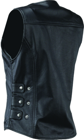 River Road Plains Leather Vest Black Womens - Small - 094412