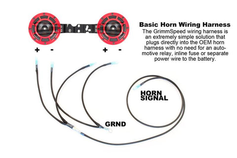 GrimmSpeed 02-14 Subaru WRX/STI Hella Horn Wiring Harness - 040005