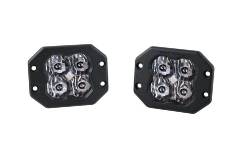 Diode Dynamics SS3 LED Pod Sport - White SAE Driving Flush (Pair) - DD6200P