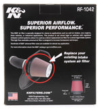 K&N Round Tapered Universal Air Filter 6in Flange ID x 7.5in Base OD x 5in Top OD x 6.5in Height - RF-1042