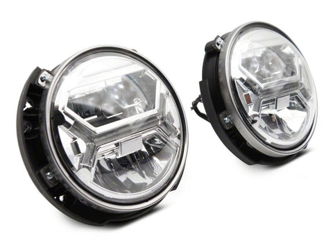 Raxiom07-18 Jeep Wrangler JK LED Halo Projector Headlights- Chrome Housing (Clear Lens) - J121872