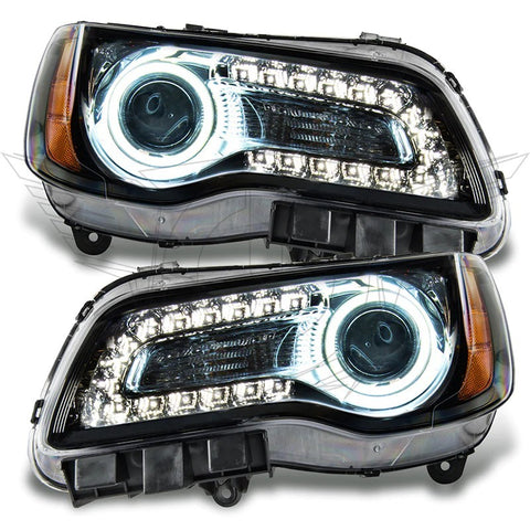 Oracle 11-14 Chrysler 300C SMD HL - Black - NON HID - Red - 7729-003