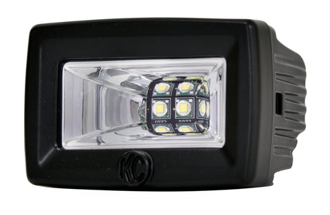 KC HiLiTES C-Series 2in. C2 LED Light 20w Area Flood Beam (Pair Pack System) - Black - 328