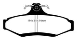 EBC 99+ Daewoo Leganza 2.2 Redstuff Rear Brake Pads - DP31197C