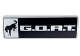 Ford Racing Bronco/Bronco Sport G.O.A.T. Badge - Black/Chrome - M-1447-GOAT
