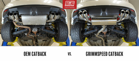 GrimmSpeed 11-14 Subaru WRX / 08-14 Subaru STI Hatch Non-Resonated Catback Exhaust System - 070048