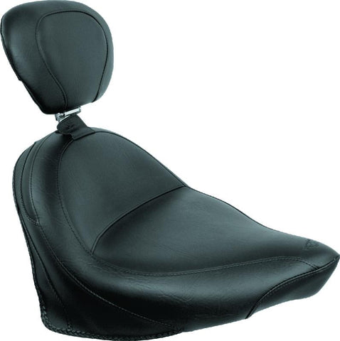 Mustang 03-17 Victory Vegas/ Kingpin, 05-07 8-Ball Touring Solo Seat w/Driver Backrest - Black - 79384
