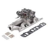 Edelbrock Manifold And Carb Kit Performer RPM Air-Gap Small Block Ford 289-302 Natural Finish - 2033