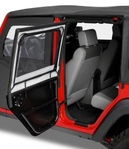 Bestop 07-18 Jeep Wrangler JK 4-Door Element Upper Doors (Rear Doors Black Diamond) - 51806-35