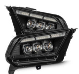AlphaRex 10-12 Ford Mustang NOVA-Series LED Projector Headlights Blk w/Activ Light & Seq.Sig /SB DRL - 880489