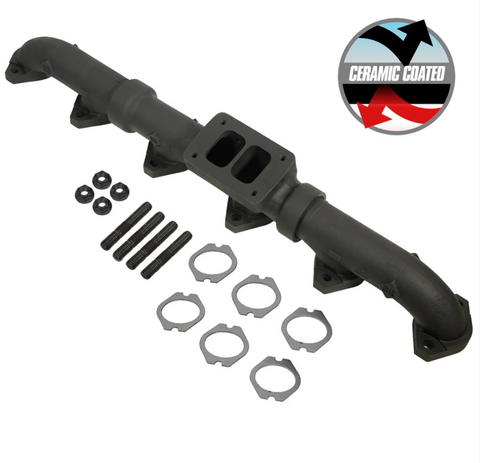 BD Diesel 93-98 Caterpillar 3406E / 99-03 C15 Non-Acert CAT T6 Ceramic Coated Exhaust Manifold - 1048002