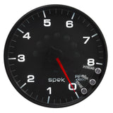 Autometer Spek-Pro Gauge Tachometer 5in 8K Rpm W/Shift Light & Peak Mem Black/Black - P23832