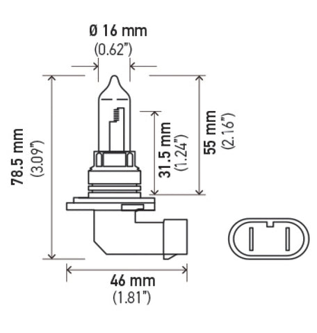 Hella 9005 12V 65W Xen White Bulb (Pair) - H71071402