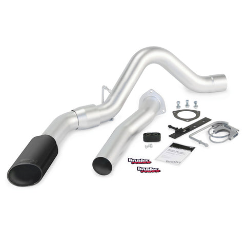 Banks Power 07-10 Chev 6.6L LMM ECSB-CCLB Monster Exhaust System - SS Single Exhaust w/ Black Tip - 47784-B