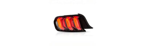 Raxiom 15-23 Ford Mustang Euro Style LED Tail Lights- Gloss Black Housing- Red Lens - 412123