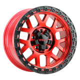 Weld Off-Road W133 17X9 Cinch 6X135 6X139.7 ET-12 BS4.50 Candy Red / Satin Black Ring 106.1 - W13379098450