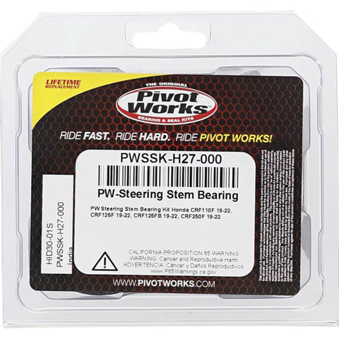 Pivot Works 19-23 Honda CRF110F Steering Stem Bearing Kit - PWSSK-H27-000