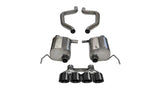 Corsa 17-19 Chevy Corvette Z06 2.75in Axle Back Exhaust Black Dual Rear Exit Quad 4.5in Tip (Sport) - 14768BLK