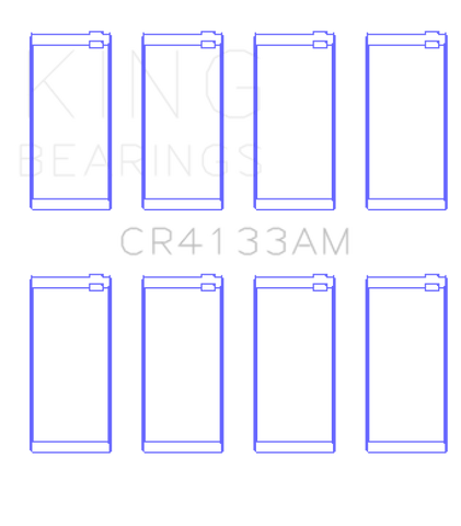 King Engine Bearings Volvo B200/B204/B230/B234 (Size +0.50mm) Connecting Rod Bearing Set - CR4133AM0.5