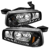 xTune Dodge Charger 06-10 1Pc LED Crystal Headlights Black HD-ON-DCH05-1PC-LED-BK - 5017635