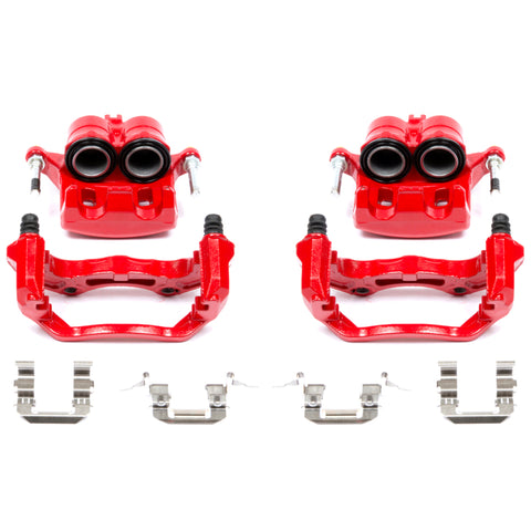 Power Stop 05-07 Infiniti G35 Front Red Calipers w/Brackets - Pair - S2870A