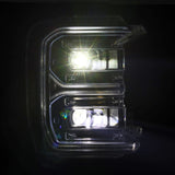 AlphaRex 23-26 Ford F-250 SD LUXX LED Proj Headlights Blk w/Activ Light/Seq Signal/Switchback - 880909
