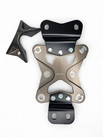 Elektric Offroad 2022+ Can Am X3 Maverick 10 Bolt Radius Rod Plate With Pull Hook (Gun Metal) - RRP210015